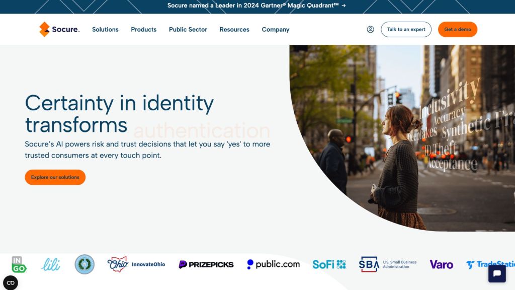 Socure website