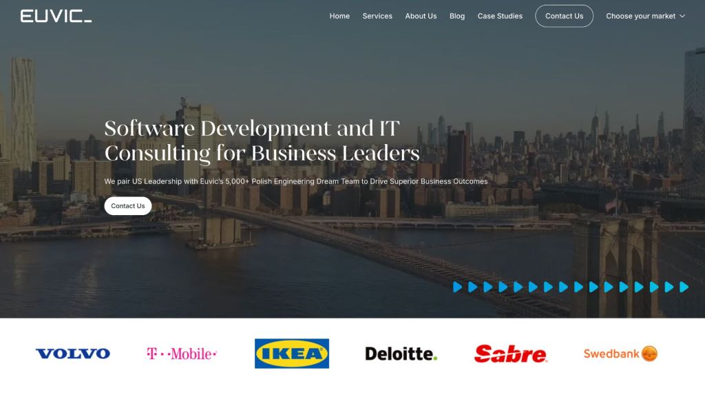 euvic website - software development and IT consulting for business leaders