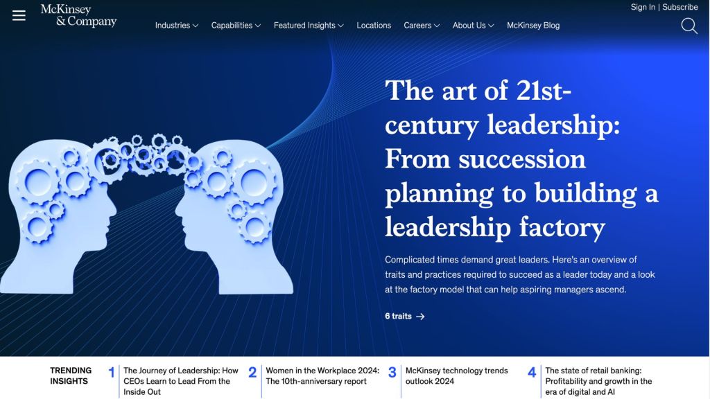 McKinsey & Company website