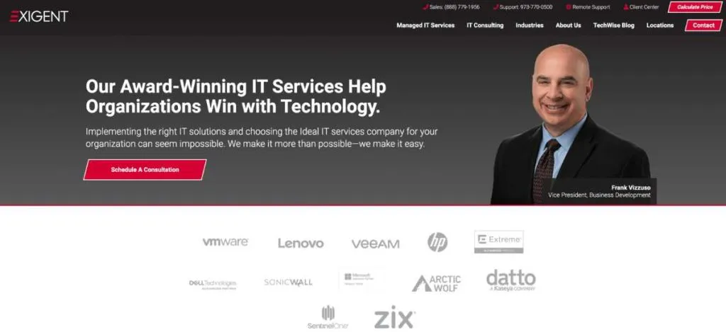Exigent Technologies website