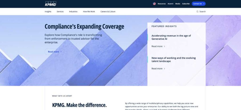 KPMG Advisory website