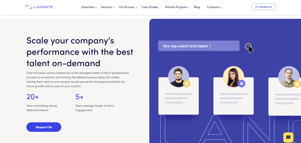 Langate website