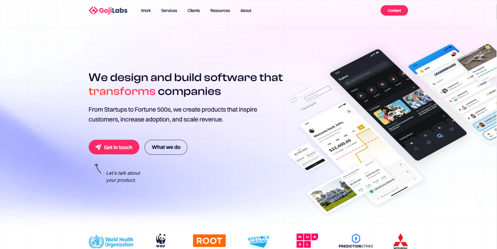 Goji Labs website