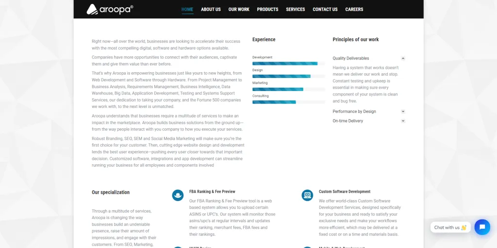 Aroopa website