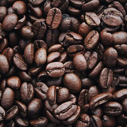 A close up of lots of coffeebeans.