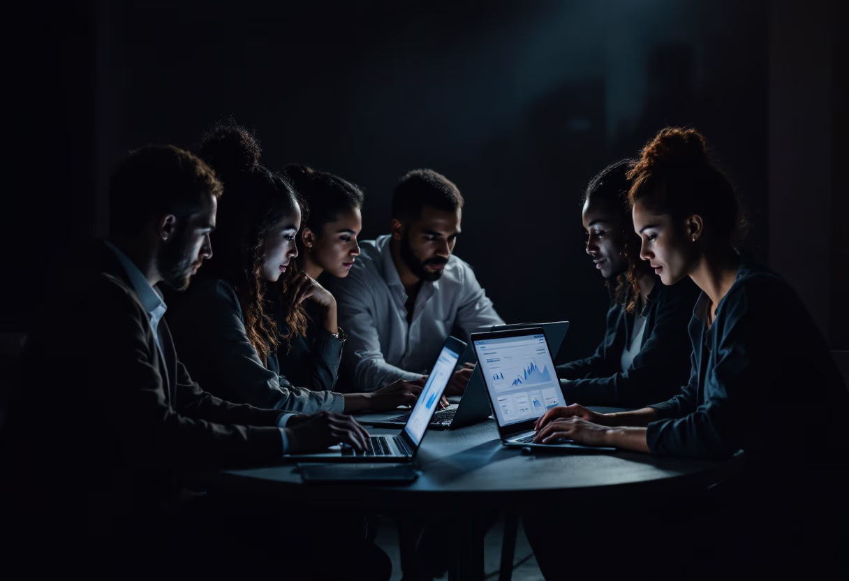 image of people using saas analytics dashboard
