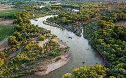 Image of a meandering stream