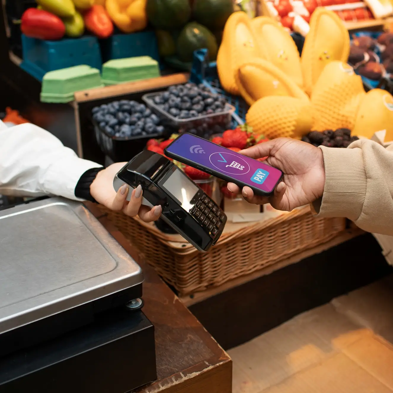 Paying with phone at POS