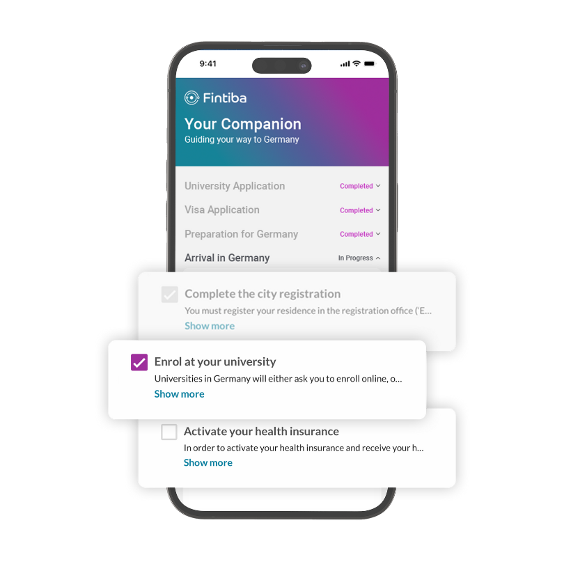 Fintiba companion checklist