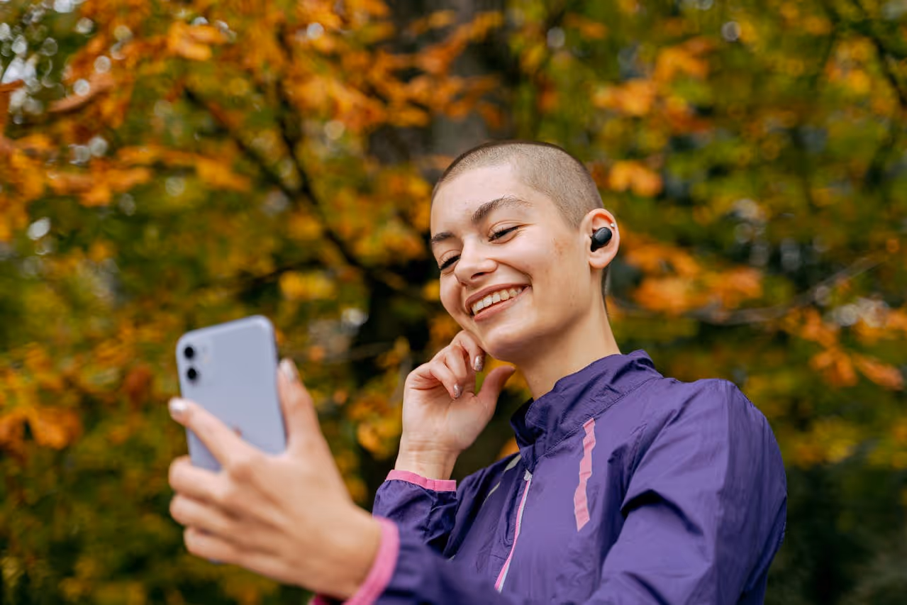 Young Woman on video call