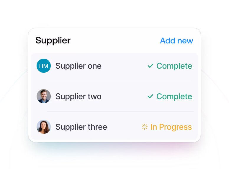Supplier management