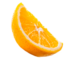 Angled orange wedge for Mimosa Perico Energy Drink, used to enhance citrus-forward branding across homepage and PDP.