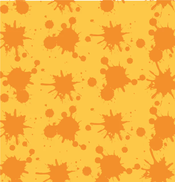 Orange paint splatter background used behind the Mimosa energy drink can in the Perico Energy Drink website dropdown menu. Highlights the fun and vibrant design of the Mimosa flavor in the product navigation. 