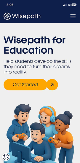 A section of the Wisepath website shown in a mobile phone screenshot. 