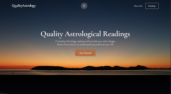 The homepage of Quality Astrology.