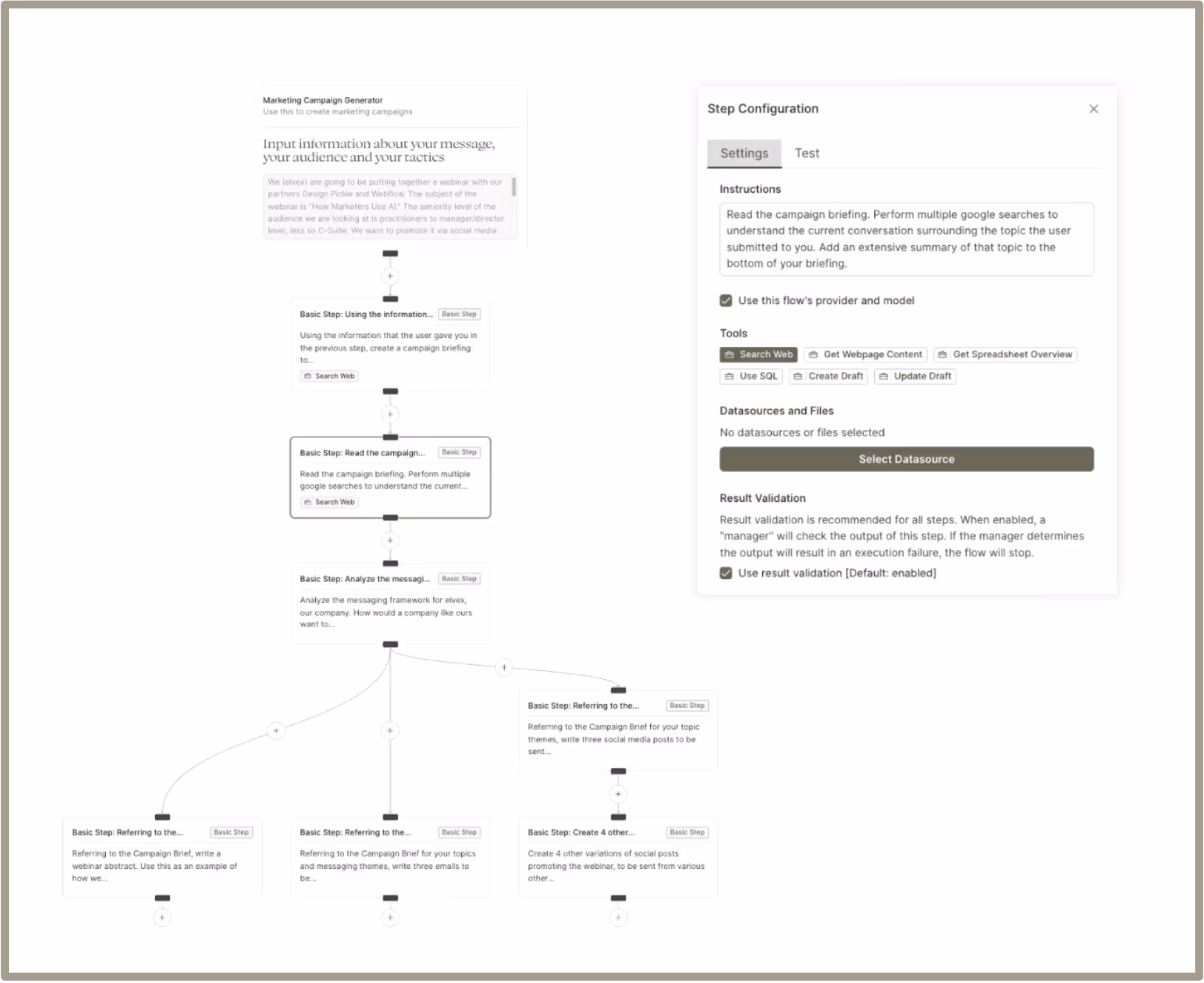 An image of our new AI powered workflow features.