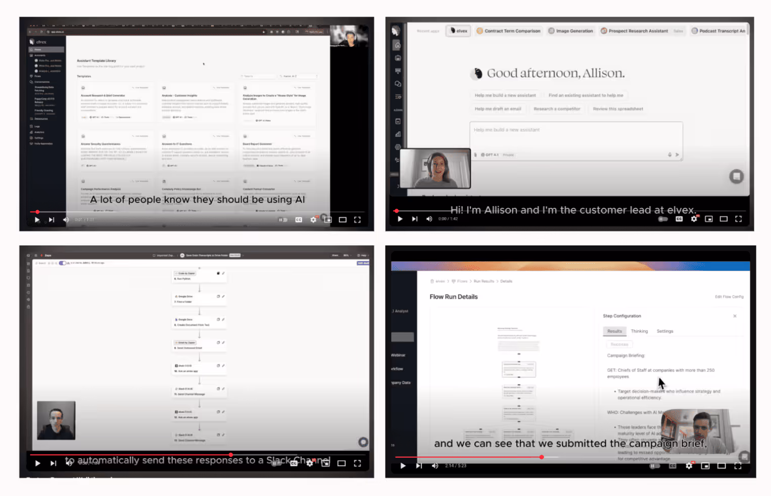 How-to videos describing AI workflows