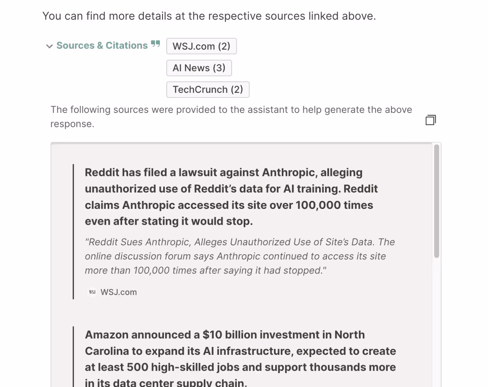 Citations is a new feature that helps you check where AI got its information. 