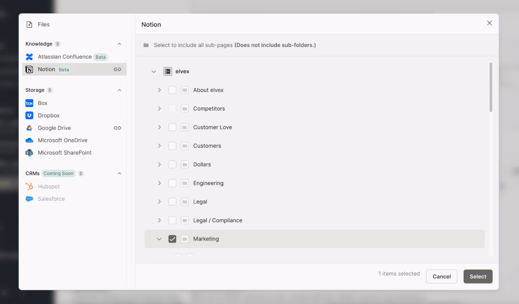Notion is now available as a datasource in elvex