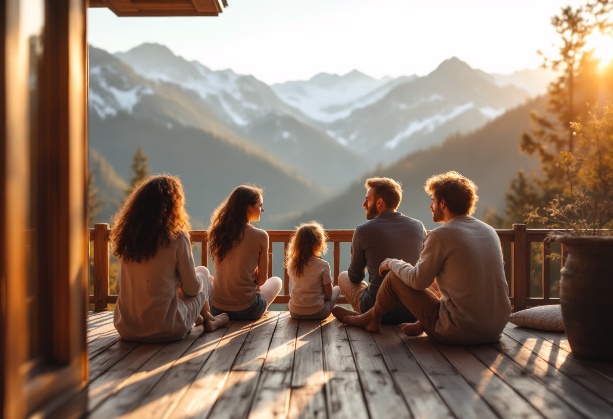 image of a family on vacation