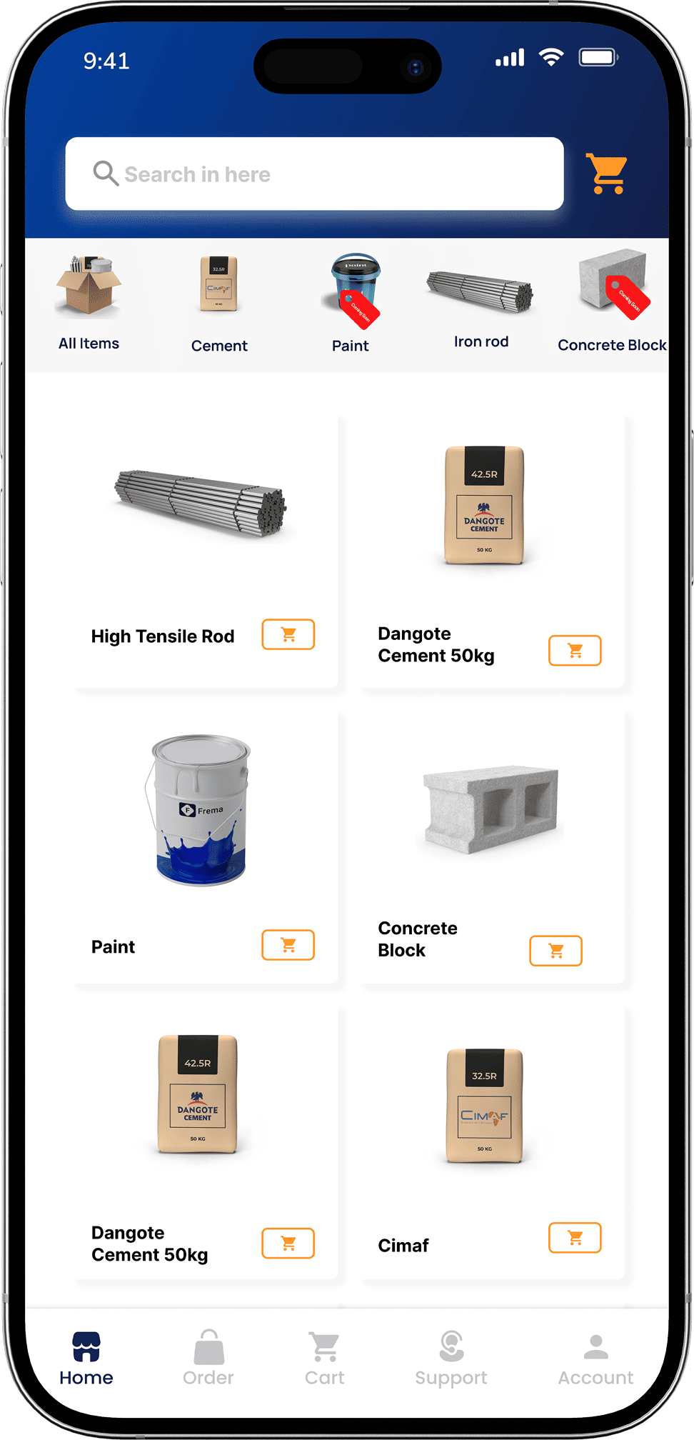 une image de la page produit de l'application frema