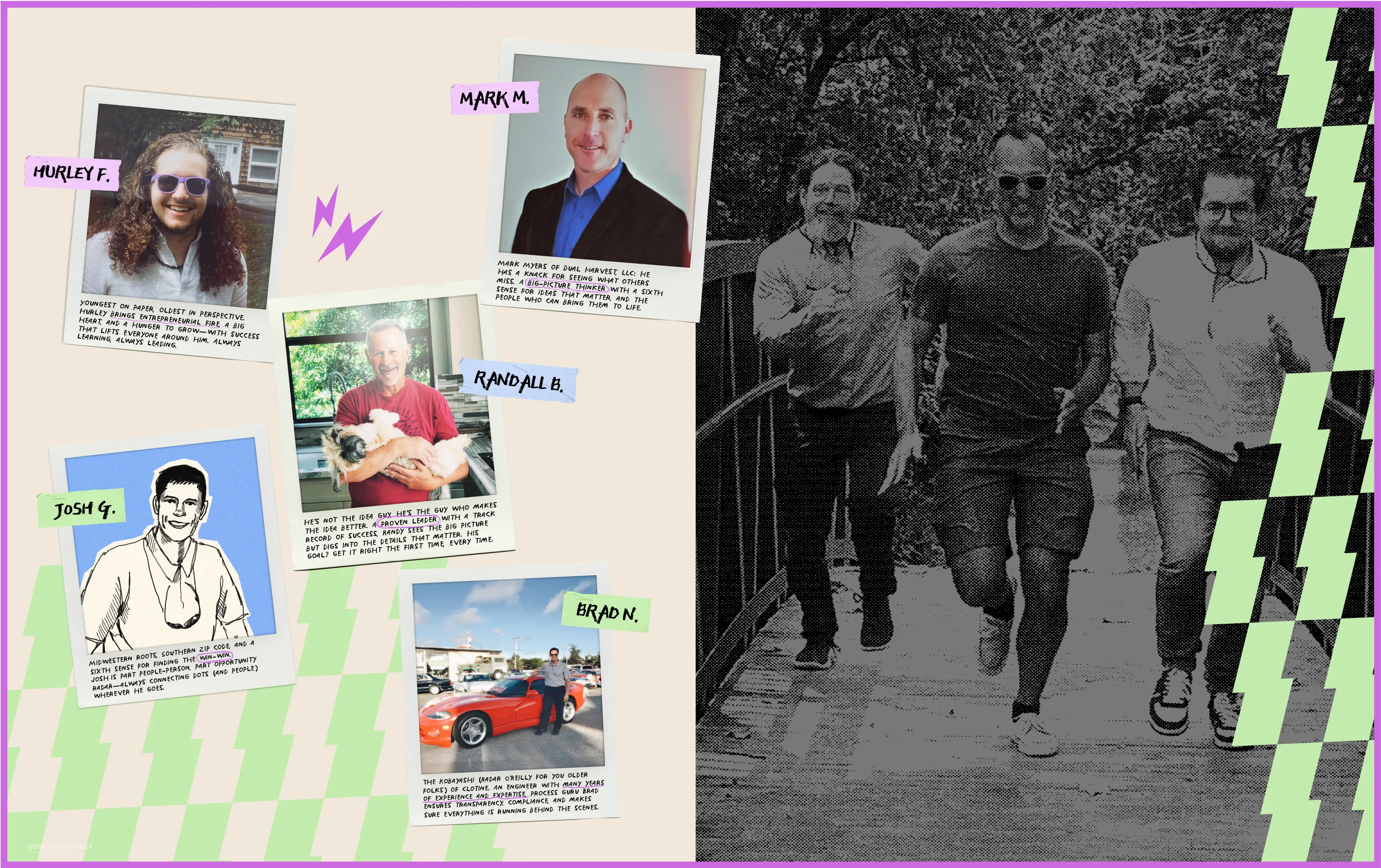 Team members collage