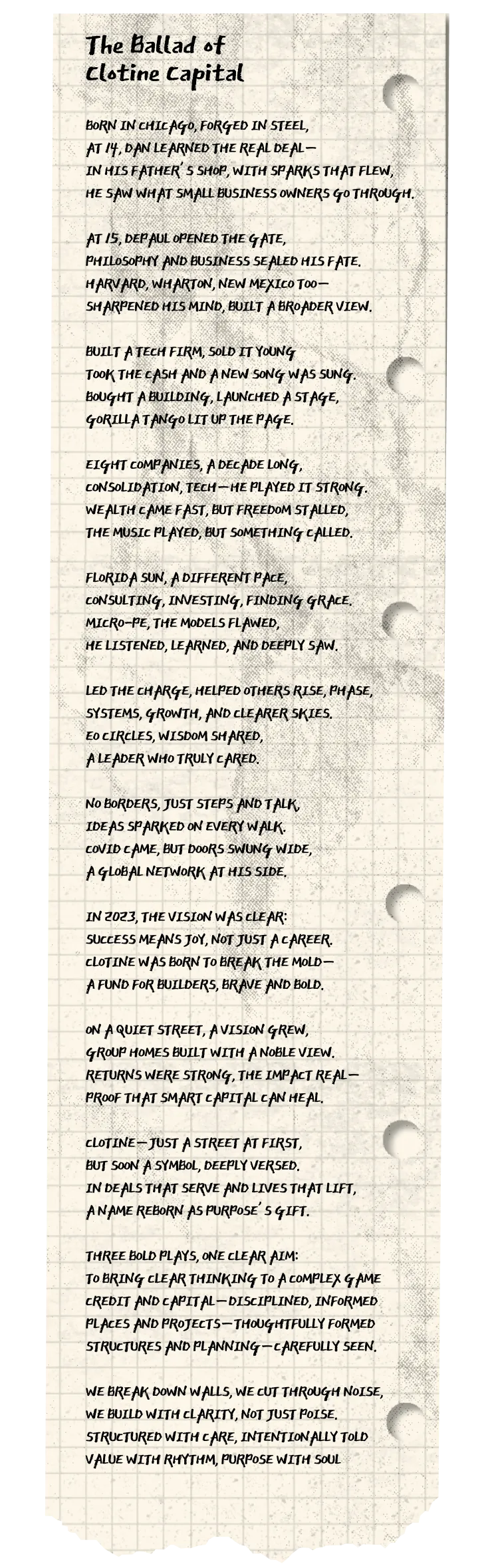 The Ballad of Clotine Capital text