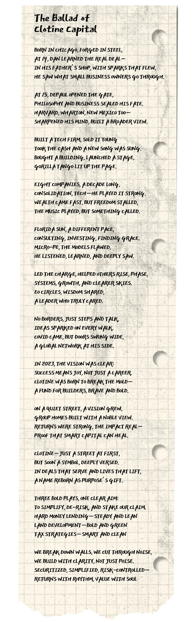 The Ballad of Clotine Capital text