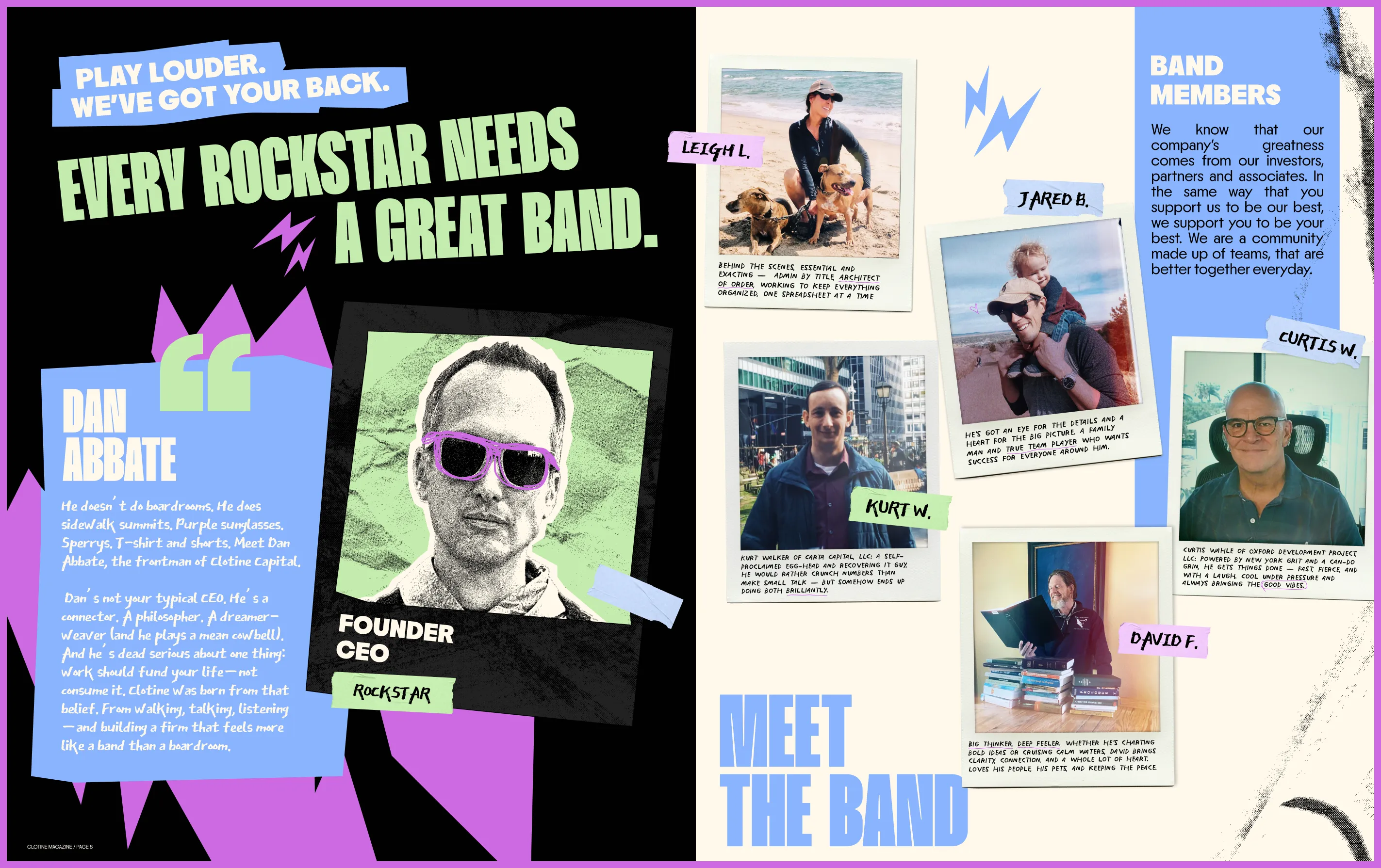 Team members collage