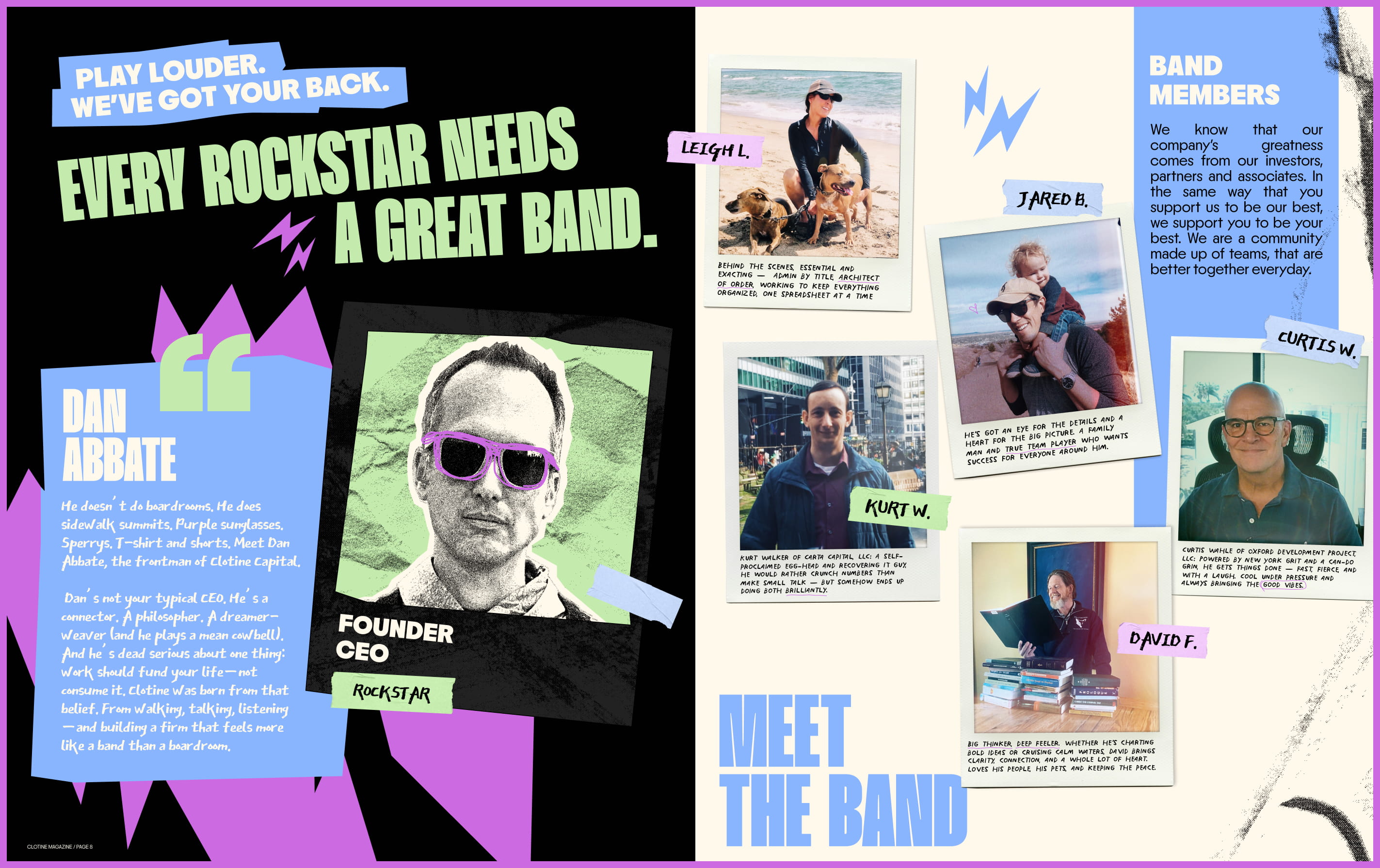 Team members collage