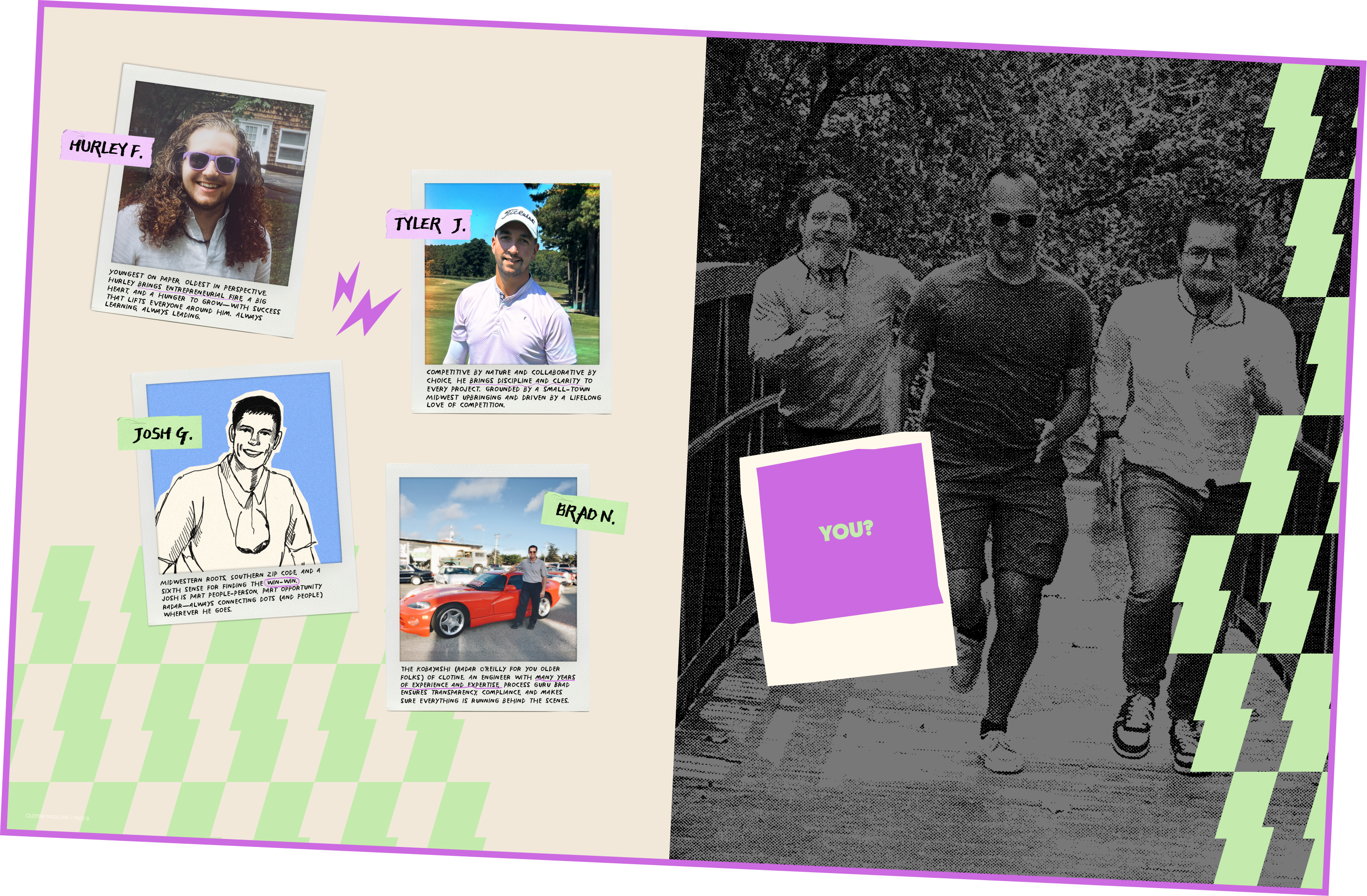 Team members collage