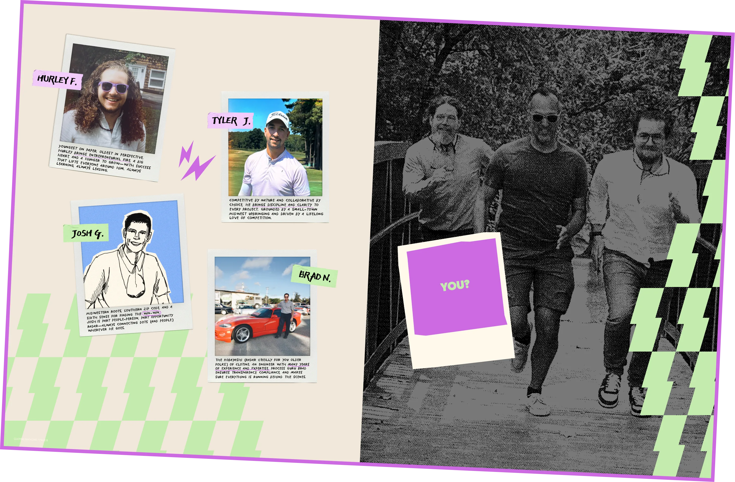 Team members collage