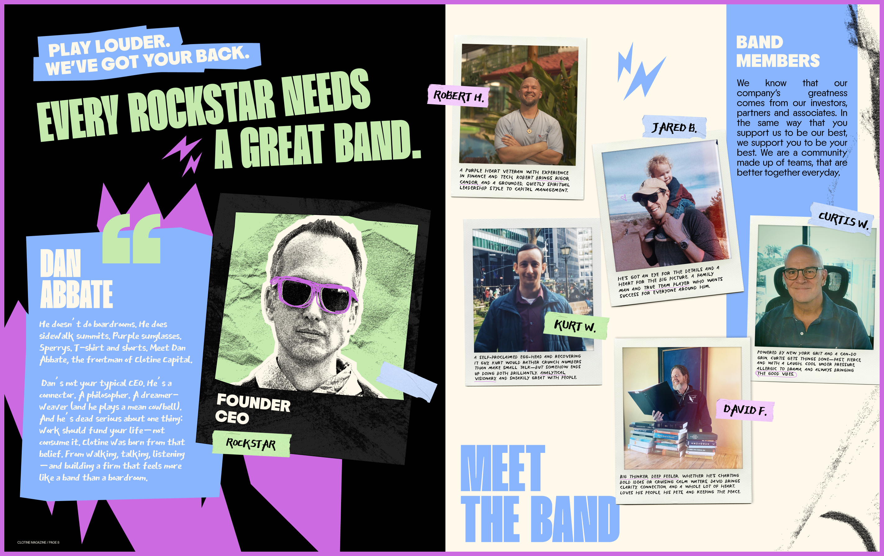 Team members collage