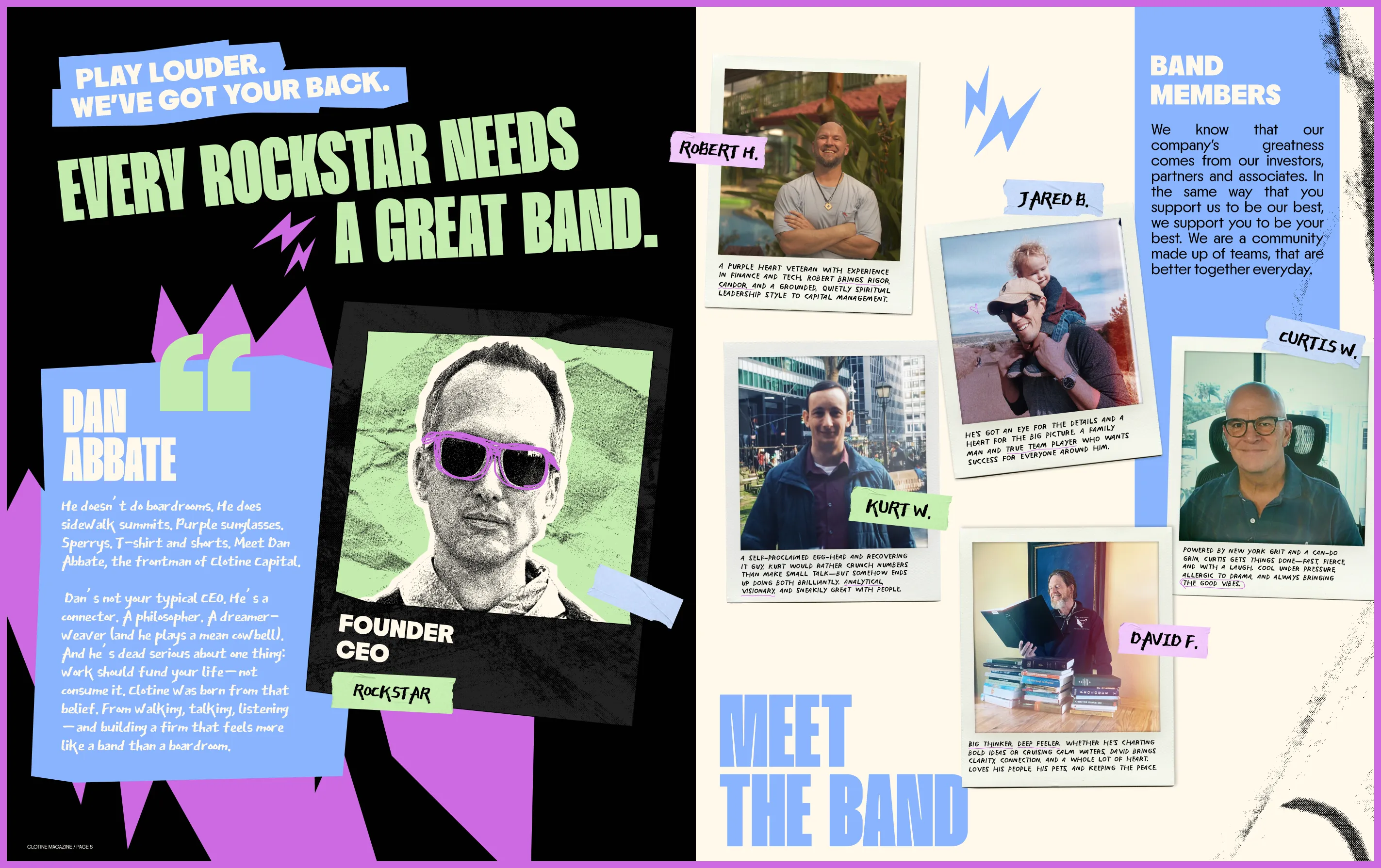 Team members collage