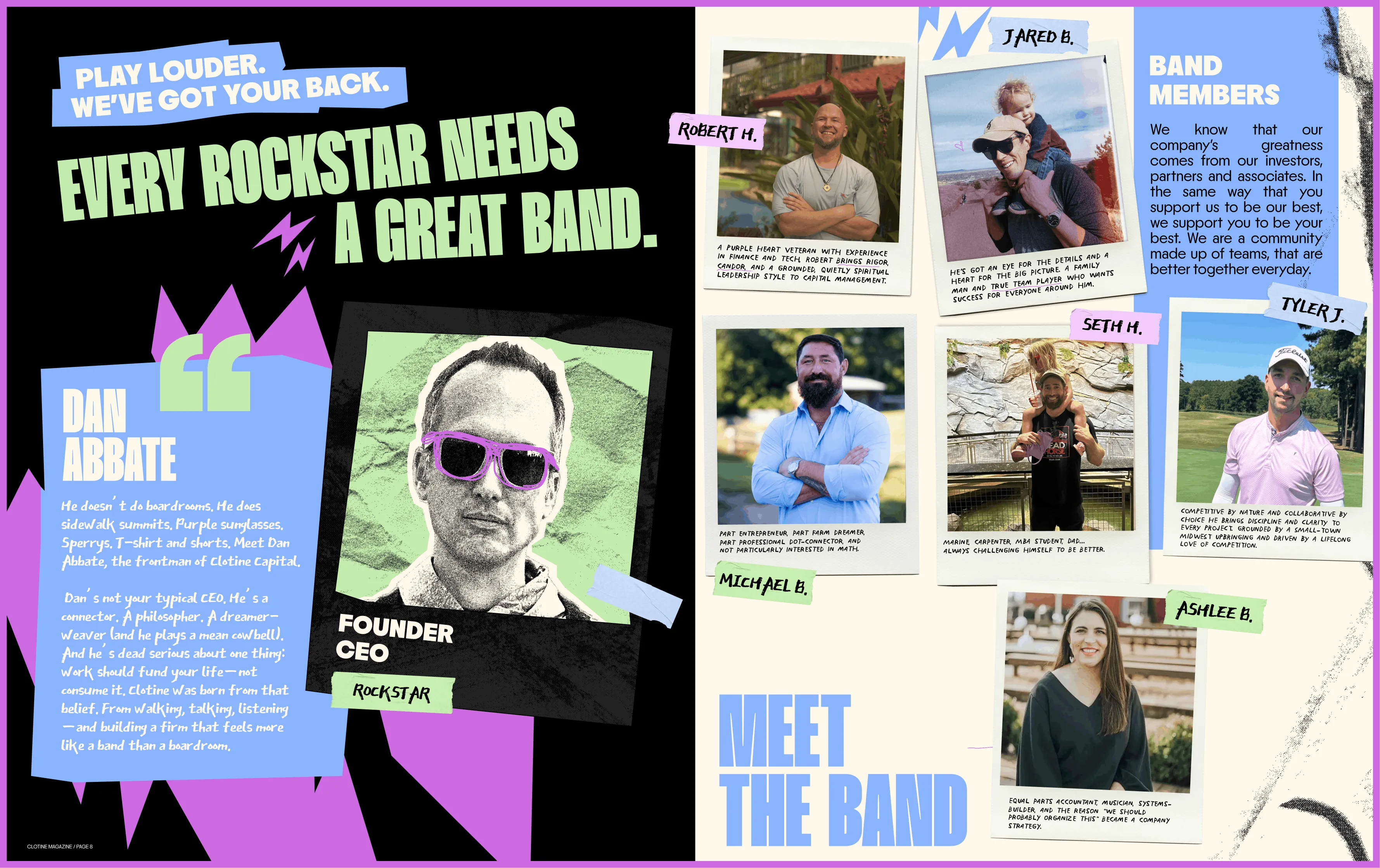 Team members collage