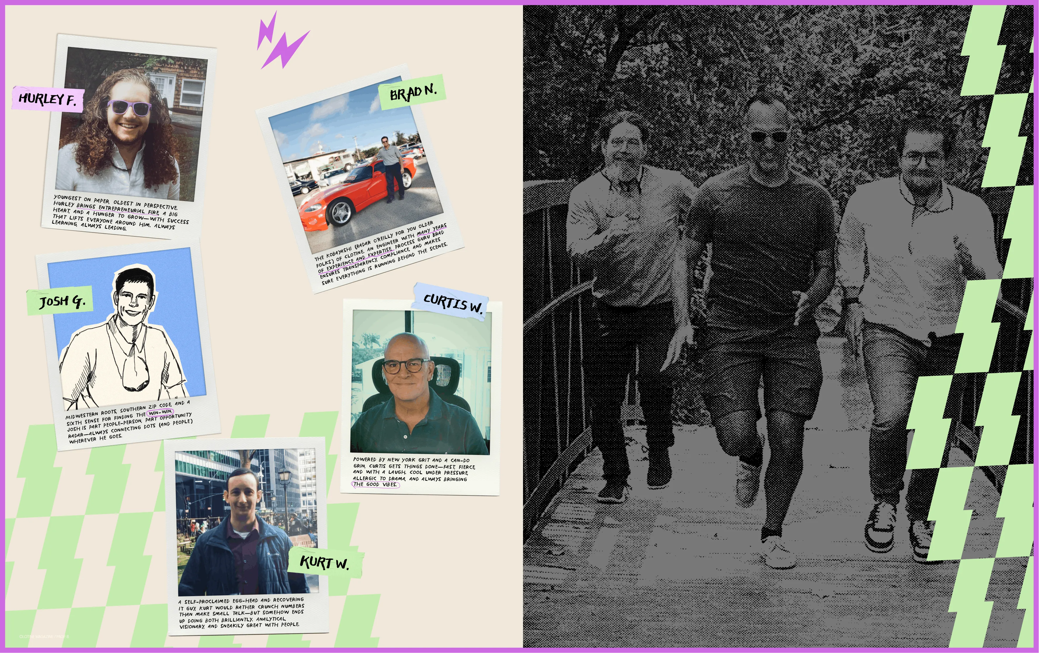 Team members collage