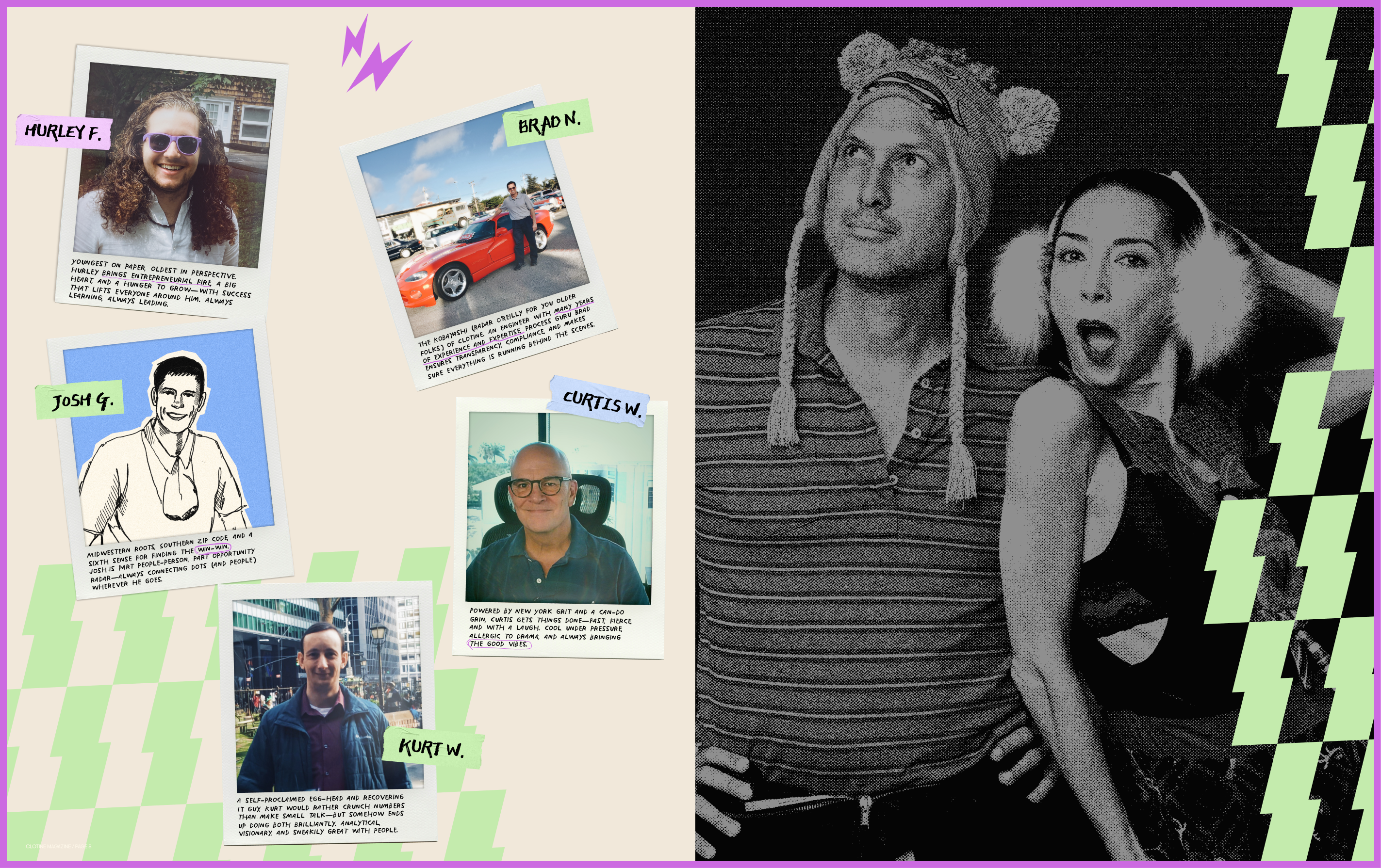 Team members collage