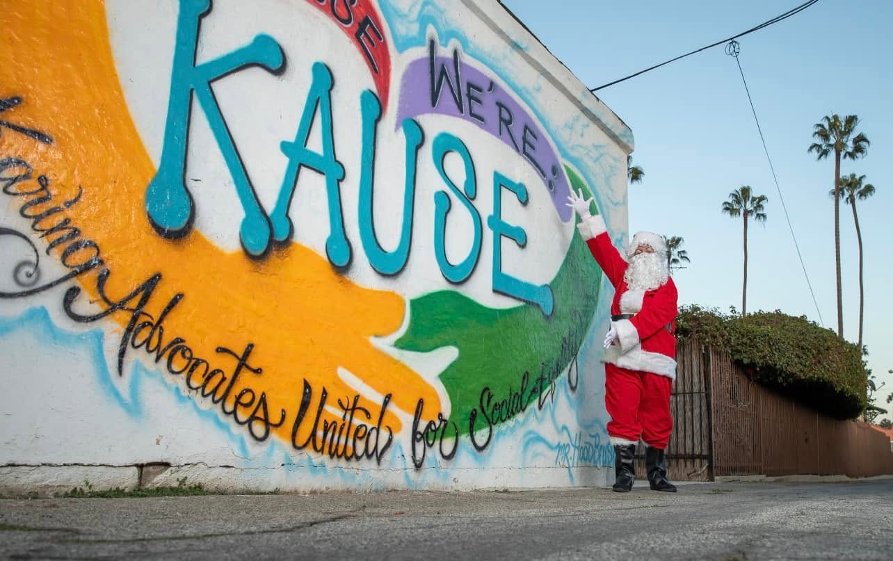 Outside KAUSE in Los Angeles