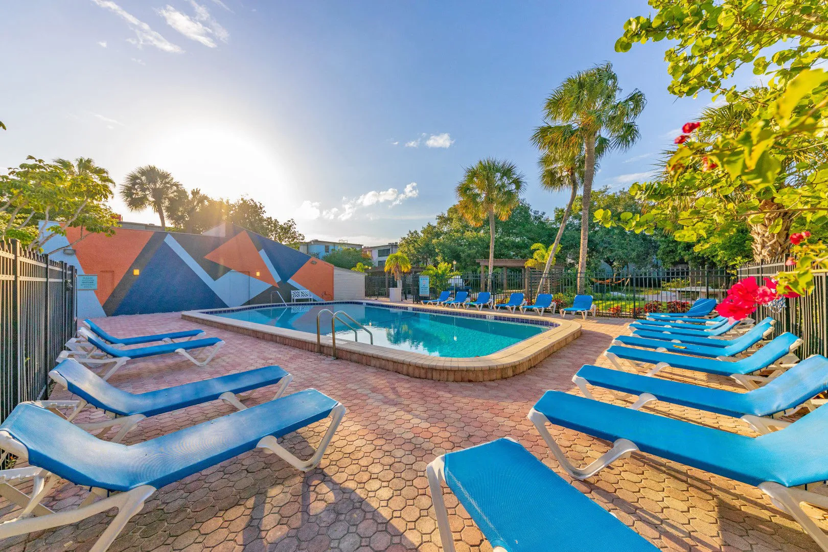 Lounge area by pool
