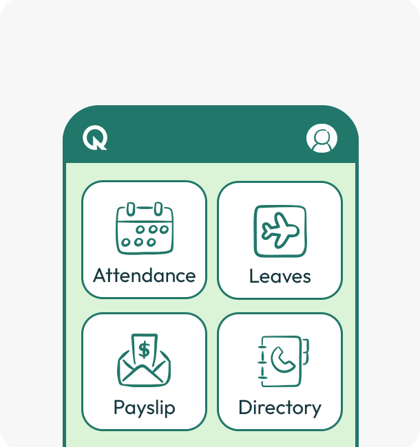 Employee self-service portal in Kuwait HR software for payslips and leave requests