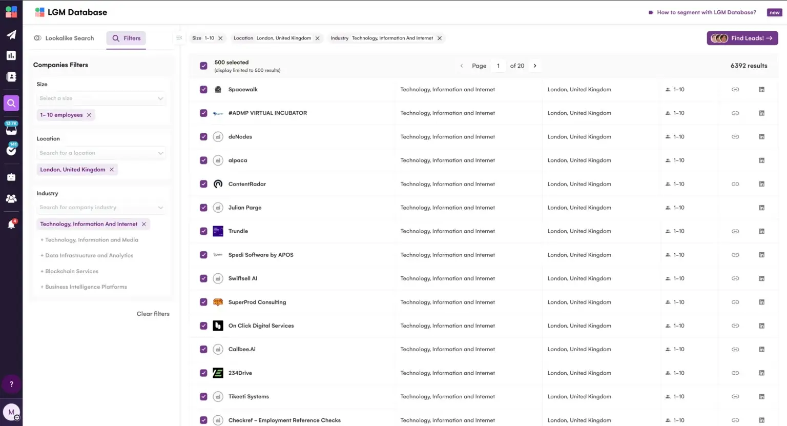 Base de données LGM 1