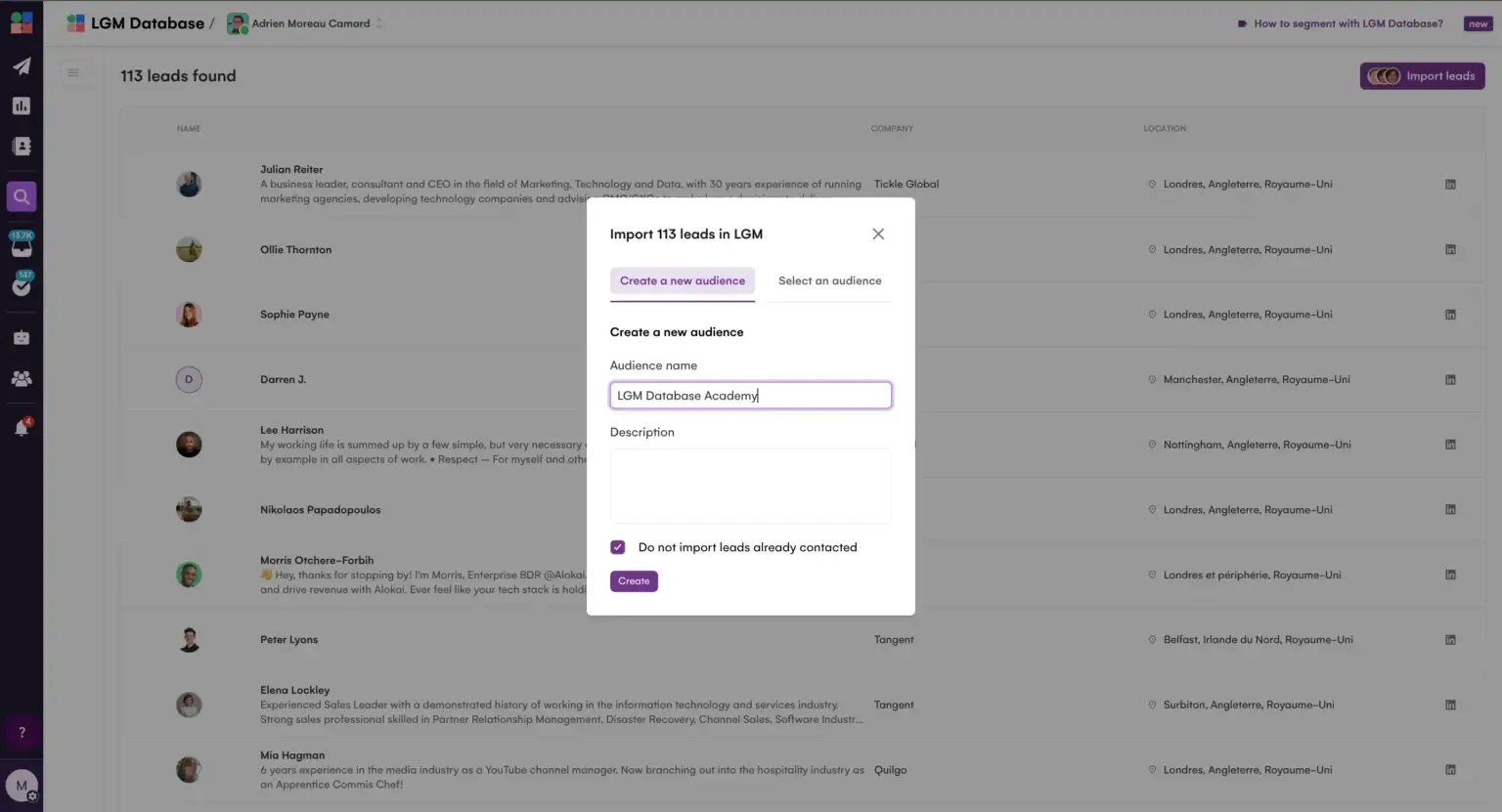 Base de données LGM-3