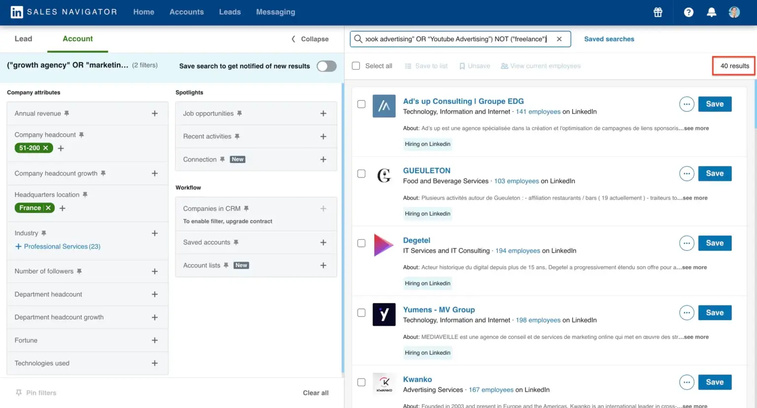 boolean abm sales nav4