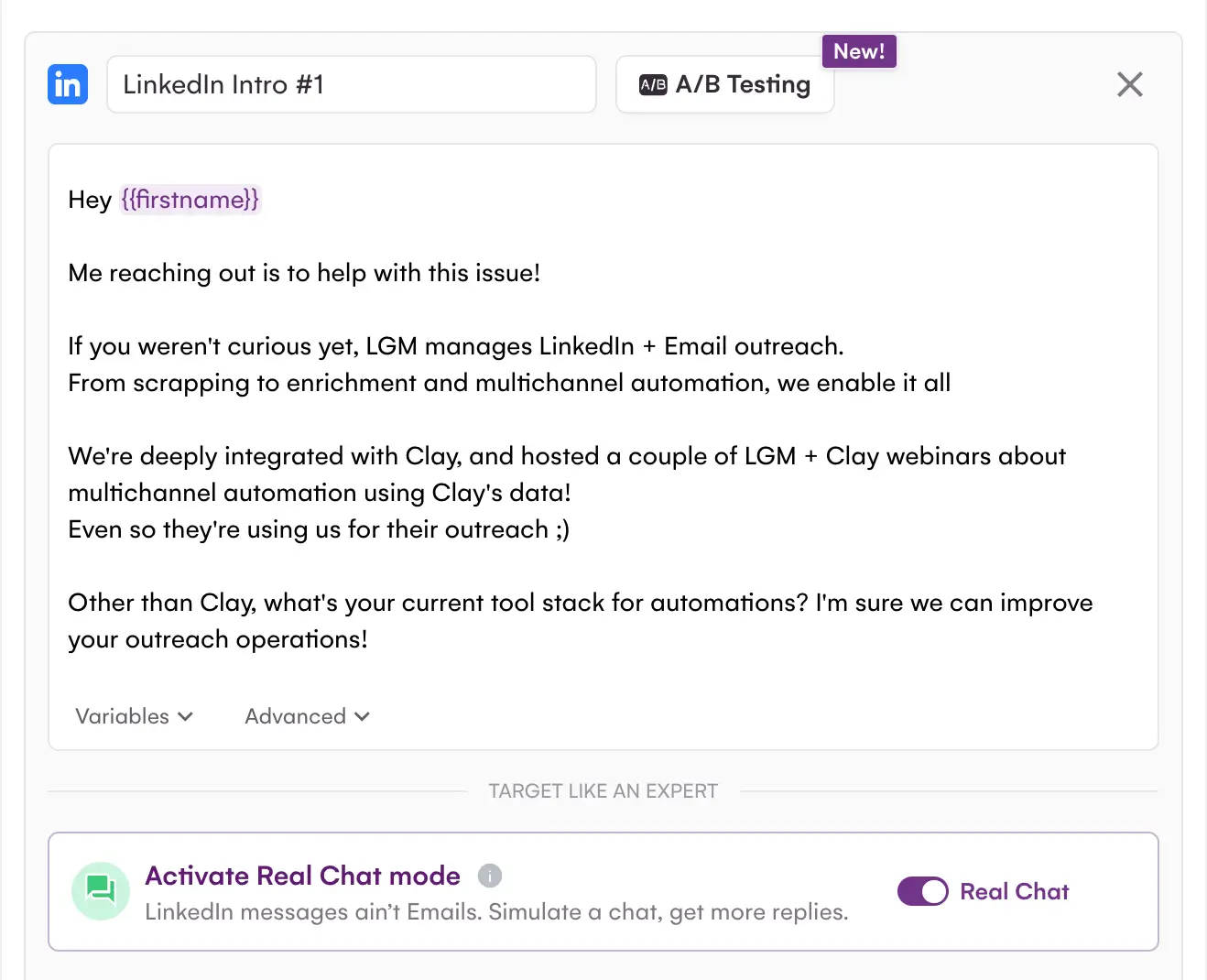 Séquence de sortie de la LGM7