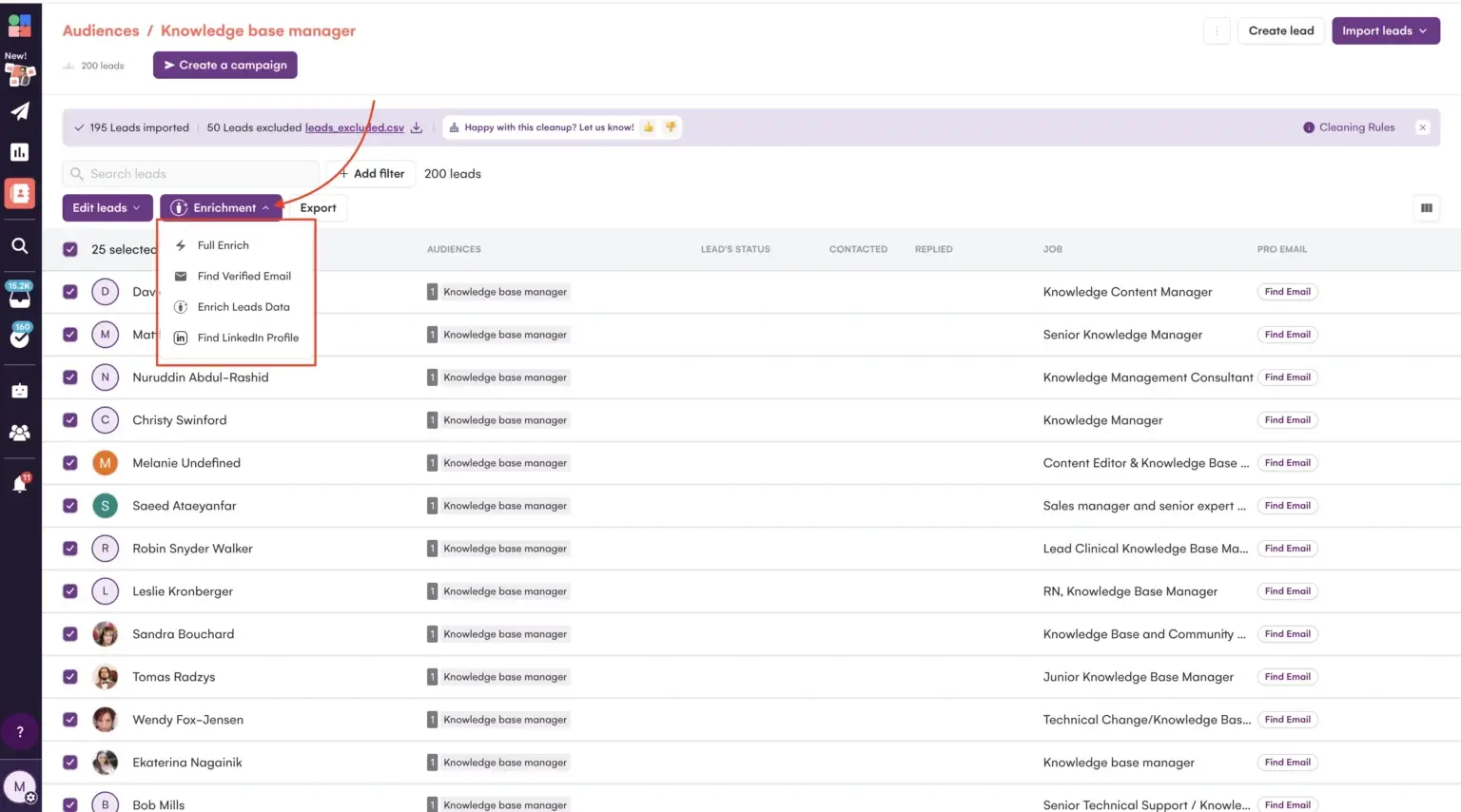 Enrichissement LGM 1