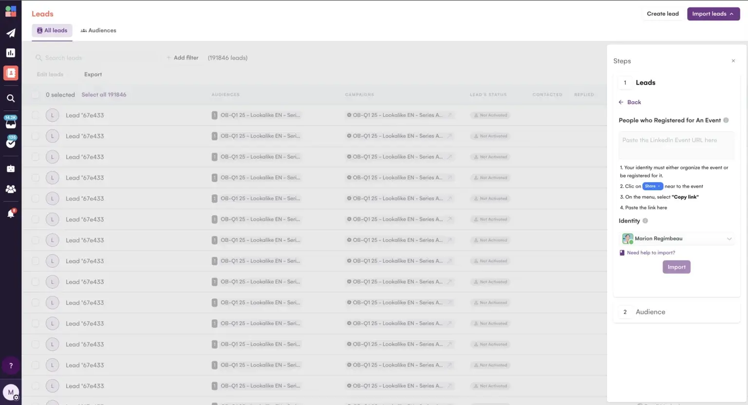 données d'intention 1