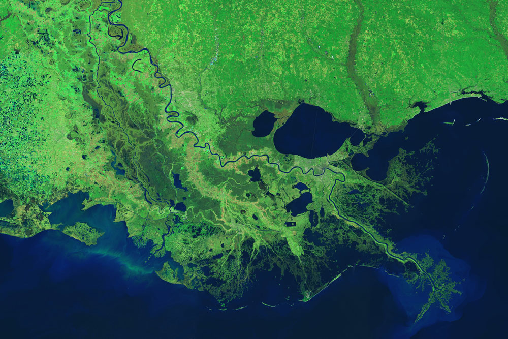 A map showing the Southeastern Louisiana and BAton Rouge Areas