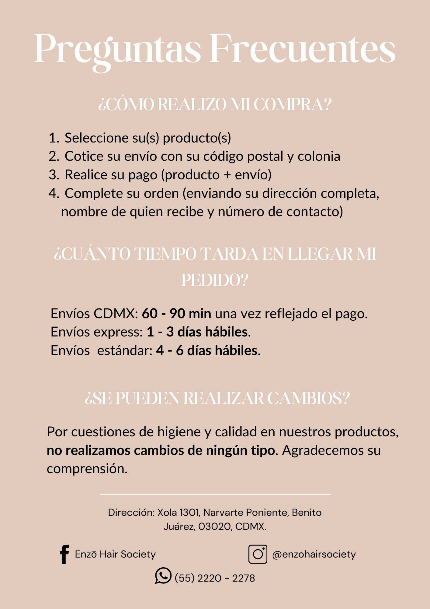 Catálogo de Pelucas Enzo Hair Society