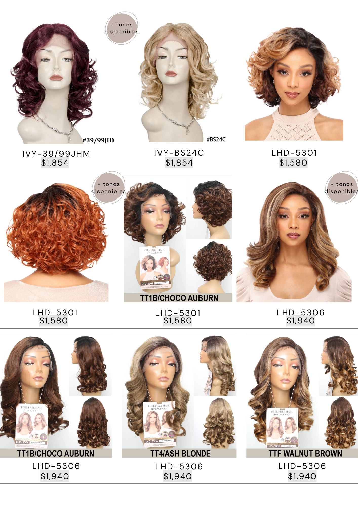 Catálogo de Pelucas Enzo Hair Society