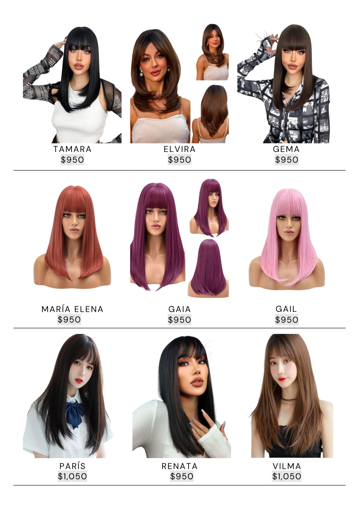 Catálogo de Pelucas Enzo Hair Society